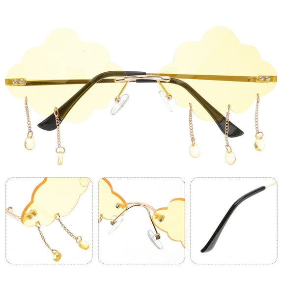 OATIPHO Cool Glasses Sunglasses Rimless PC Sun Protection Women Party Back to School