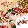 thumbnail image 2 of Anxinwu Christmas Santa Figurine - Resin Tabletop Decoration with Elf and Reindeer for Shelf, Mantel and Christmas Home Decor, 6.50 x 4.65 in, 2 of 4