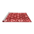 thumbnail image 2 of Ahgly Company Machine Washable Indoor Round Abstract Red Modern Area Rugs, 4' Round, 2 of 4