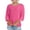Hot Pink, variant on Womens Solid Color Sheer Knit Tops Off Bateau Neck Relaxed Batwing 3/4 Sleeve Oversized Pullover Blouses Trendy Dressy Casual Summer Leisure Wear Street Shirts