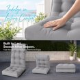 thumbnail image 4 of FODINGHILL Rocking Chair Cushions,Polyester Weatherproof Outdoor High Back Rocker Chairs Cushion with Ties,Thickened Seat for Patio,Grey, 4 of 10