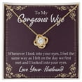 thumbnail image 3 of To My Wife Whenever I Look Into Your Eyes Infinity Knot Necklace Message Card, 3 of 17