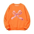 thumbnail image 6 of Miluxas Bow Sweatshirt Girls Valentine Tops Long Sleeve Crew Neck Pullover Tops Cute Love Print Casual Sweatshirts, 6 of 7