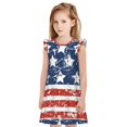 thumbnail image 1 of Balery USA Colors Stripes1 Camisón de princesa para niñas, pijama de algodón con mangas abullonadas, suave y bonito.-Medium, 1 of 6