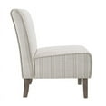 thumbnail image 4 of Linon Lily Stripe Upholstered Wood Slipper Chair in Gray, 4 of 9