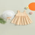 thumbnail image 2 of PENGXIANG Bébé Filles Princesse Robe Mignonne Bowknot Robe Douce avec Chapeau, 2 of 9