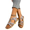 thumbnail image 2 of HTHLVMD Vacation Sandals for Women, Comfort Casual Summer Walking Shoes, Women's Comfortable Hiking Athletic Sandals Arch Support Sports Walking Casual Summer Outdoor Beach Water Sandal, Beige 5.5, 2 of 6