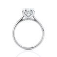 thumbnail image 6 of HeartsAndYou 2.5ct Emerald Moissanite Engagement Ring for Women Hidden Halo Solitaire 18k White Gold over Silver, 6 of 9