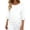 White 3/4 sleeve tshirts, variant on Wang6 Womens 3/4 Sleeve Tops Elegant Crew Neck Ruffle Trim Tshirts Ladies Causal Solid Going out Tees Shirts Orange 0713-3/4 sleeve tshirts XXL