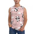 thumbnail image 1 of Bingfone Panda Pattern Men's Tank Tops Workout Sleeveless Tee Shirts Running Beach Tanks for Men-Medium, 1 of 7
