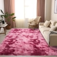 thumbnail image 6 of ZENELESS Super Soft Fluffy Rug,6x9ft Anti-skid Shaggy Rug, Plush Floor Carpet for Living Room Bedroom Nursery Tie-dye Dark Red, 6 of 8