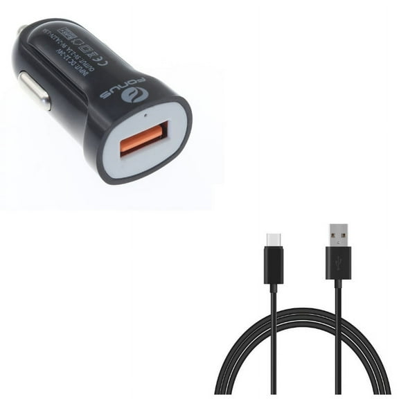 Type-C 6ft USB Cable w 18W Car Charger for Google Pixel 6/Pro - Charger Cord Power Wire, Fast USB Port Power Adapter G8A Compatible With Google Pixel 6/Pro