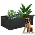thumbnail image 3 of Luxcidy Felt Grow Bag Rectangle Planting Nursery Pot Outdoor Garden Flower Planting Bag with Handle Garden Vegetable Planting Container (Black), 3 of 8