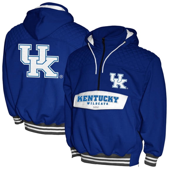 Men's Franchise Club Royal Kentucky Wildcats Half-Zip Hoodie Anorak