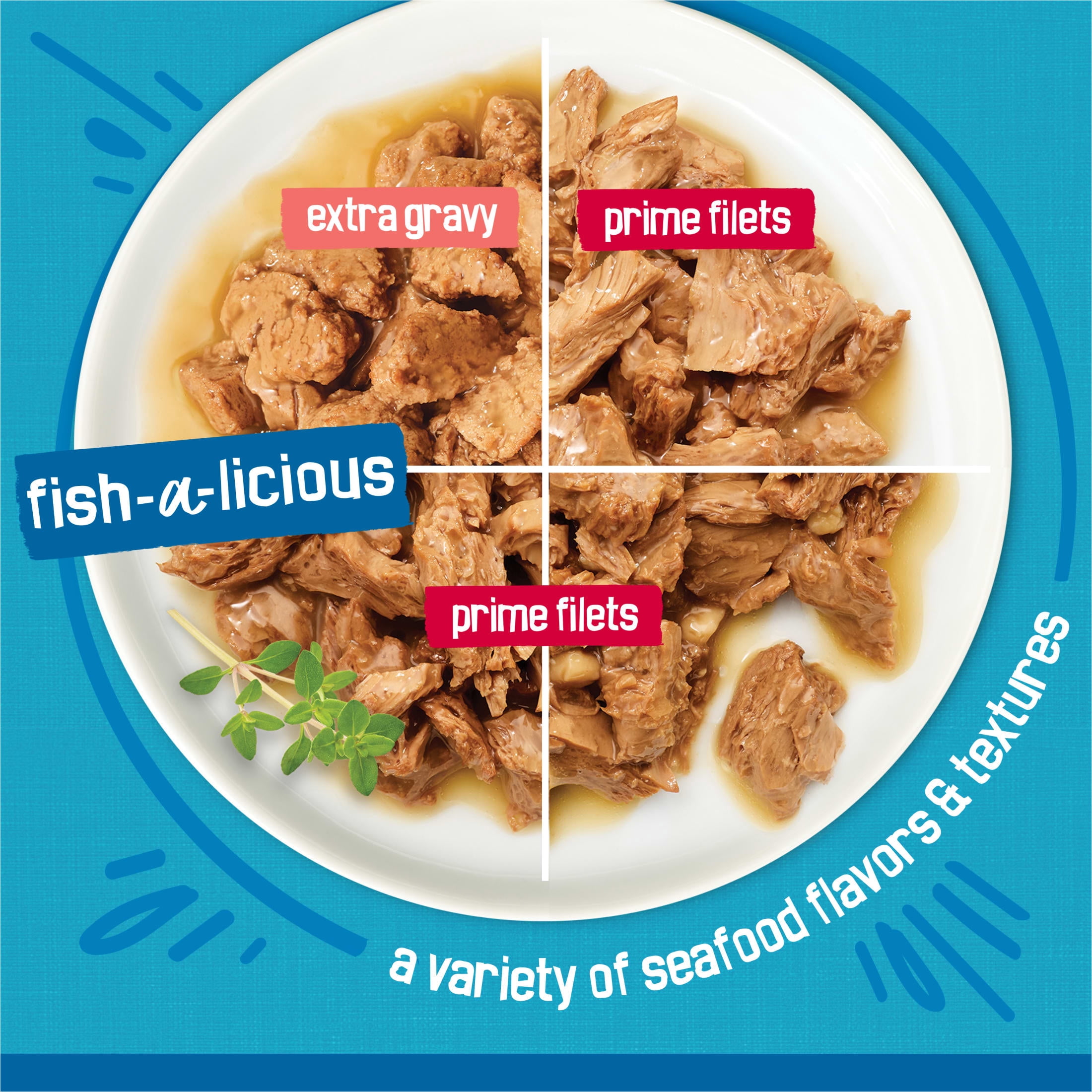 (12 pack) Purina Friskies Fish-A-Licious Variety Pack, Wet Cat Food, 5.5 oz Cans, 32 Pack