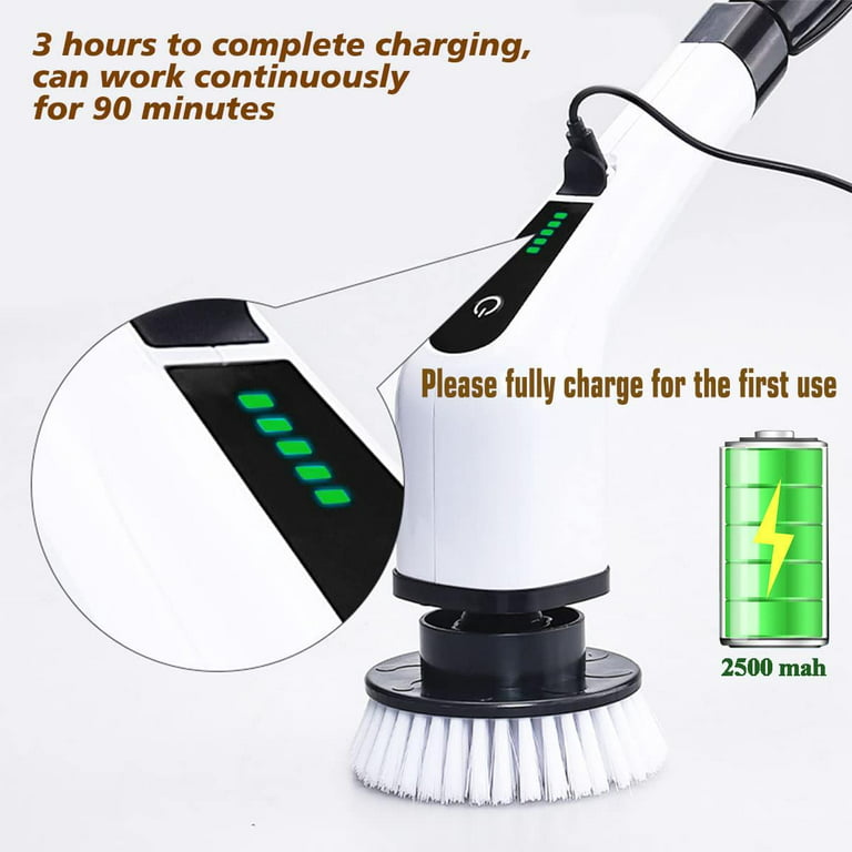Rechargeable Electric Spin Scrubber High-Speed Cleaning Brush with