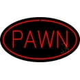 thumbnail image 1 of Oval Red Pawn LED Neon Sign 13 x 24 - inches, Black Square Cut Acrylic Backing, with Dimmer - Bright and Premium built indoor LED Neon Sign for Pawn store interior decor, and stroefront., 1 of 7