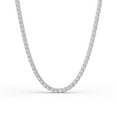 thumbnail image 3 of 5 Carat TW Lab Grown Diamond Straight Line 4 Prong Tennis Necklace in 14K White Gold - 16 Inches, 3 of 6