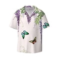 thumbnail image 5 of PAYOHTO Floral Summer Pattern Mens Hawaiian Casual Short-sleeved Shirt Tropical Summer Beach Button Down Shirts, 5 of 7