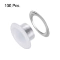 thumbnail image 3 of Unique Bargains 100PCS Grommets Eyelets 3/10 Inch (8mm) ID Hole Metal Self Backing Eyelet with Washers for Leather White, 3 of 7