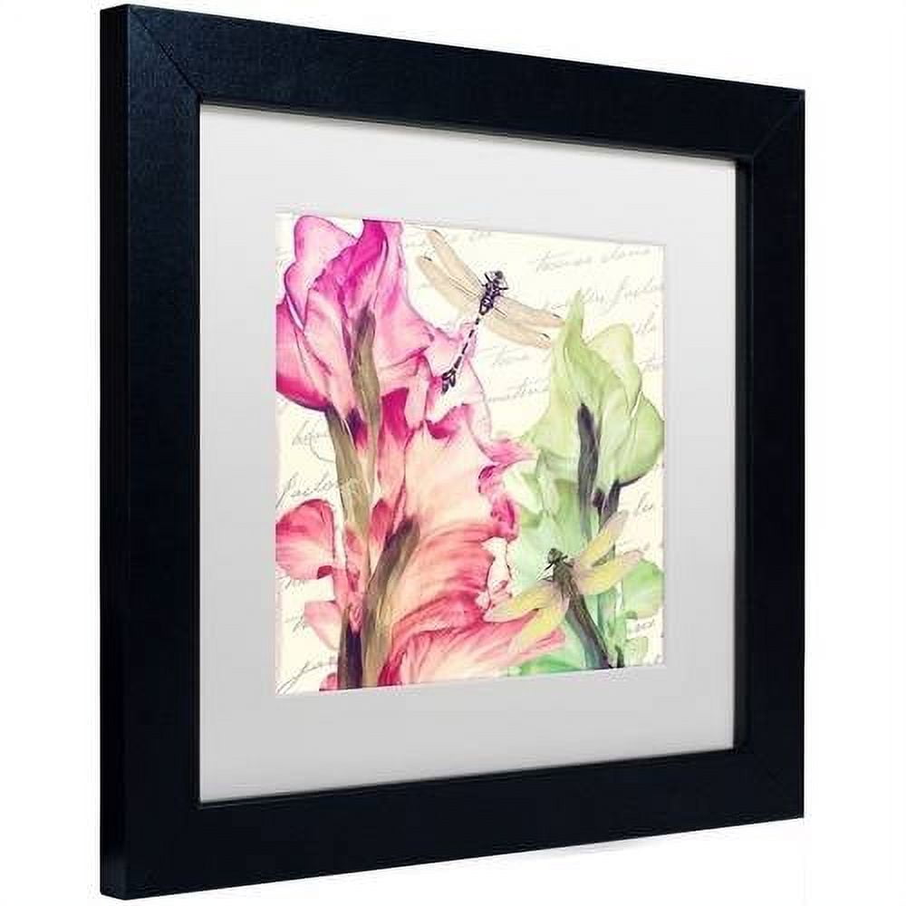 Trademark Fine Art "Dragonfly Morning II" Canvas Art by Color Bakery White Matte, Black Frame