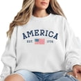 thumbnail image 3 of America 1776 Minimal Patriotic Graphic Sweatshirt for Men and Women, 3 of 6