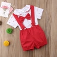 thumbnail image 4 of Infant Baby Boy Wedding Formal Suit Bowtie Gentleman Romper Outfit 0-24M Newborn, 4 of 6