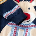 thumbnail image 6 of Round Neck Long Sleeve Cartoon Elk Pattern Knitted Jumper Autumn Winter Christmas Sweater Boy, 6 of 9