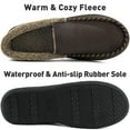 thumbnail image 3 of VONMAY Men's Moccasin Slippers Fuzzy House Shoes with Whipstitch Indoor Outdoor, 3 of 5