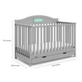 Graco Story 5in1 Convertible Baby Crib with Drawer, Pebble Gray