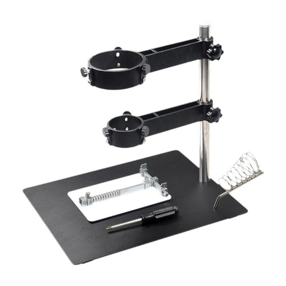 Soporte de calor caliente Accesorio de calor caliente Abrazadera portátil con 2 accesorios Soporte de montaje para escritorio Detección Reparación de