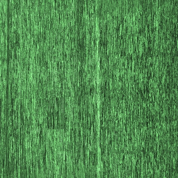 Ahgly Company Indoor Square Abstract Emerald Green Modern Area Rugs, 8' Square