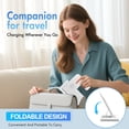 thumbnail image 2 of Wireless Charger, Portable Charger Phone Charging Station Compatible with iPhone 18 Pro 17 16 15 14 13 12 11 Pro Max Plus XS XR X 8, for Apple Watch 9 8 7 6 5 4 3 2 SE, for AirPods 3 2 Pro, White, 2 of 10