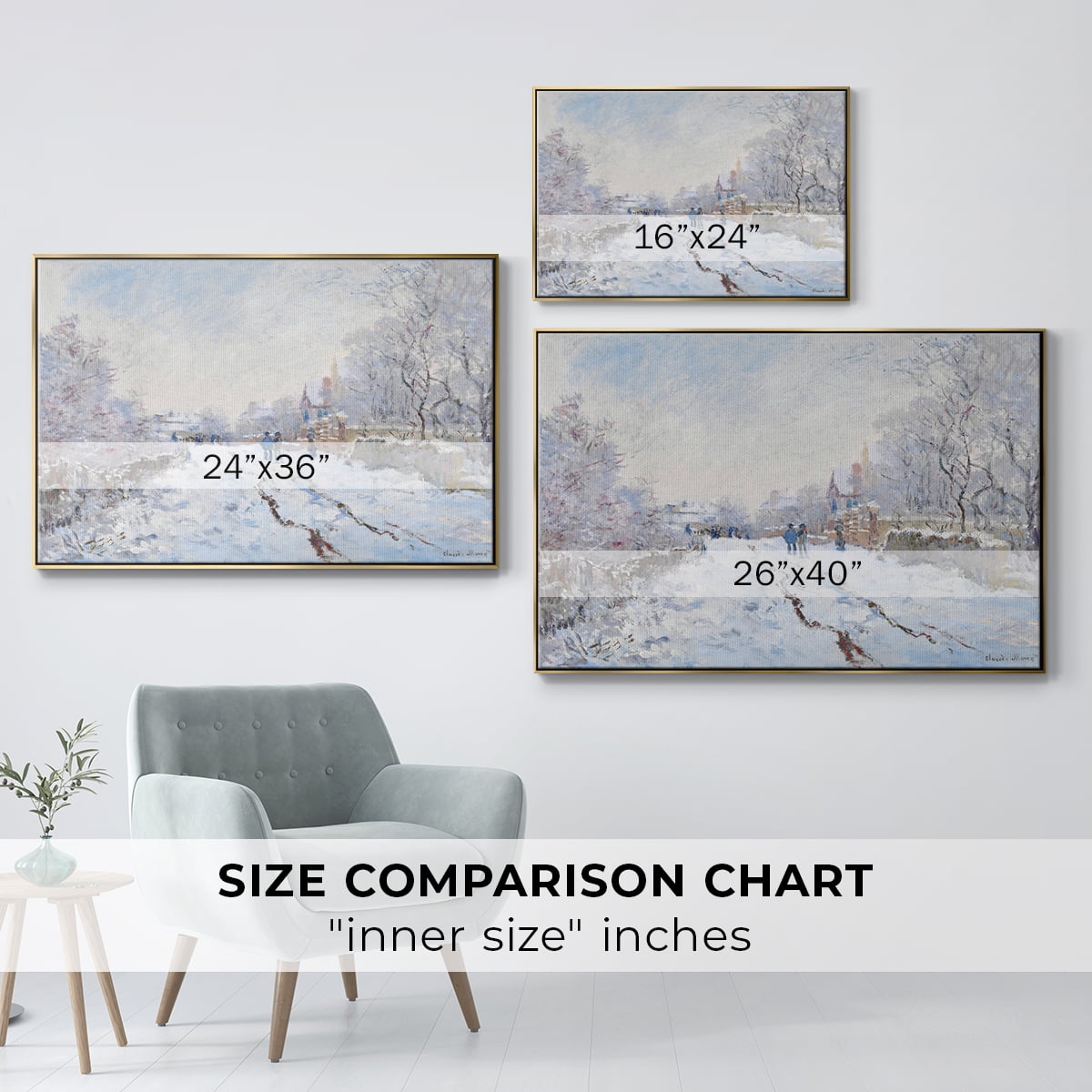 Vintage Landscape-CCXCV By Wexford Home Framed in Gold Wood Gallery Wrapped Canvas 25 in. x 37 in.