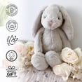 thumbnail image 2 of Juguetes de peluche de conejo de 12 pulgadas, rellenos suaves y de alta calidad, adecuados para bebés y niños pequeños regalos de Navidad blancos, 2 of 5
