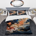 thumbnail image 2 of Designart "Swirling Fluid Painting in Pink and Blue I" Abstract Painting Bedding Covert Set - Abstract Pink Modern Bed Set With 2 Shams, 2 of 5