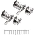 thumbnail image 1 of 2 Pcs Stainless Steel Door Latch Mini Sliding Bay Latch Suitable for Garden Doors Windows Warehouses (Silver), 1 of 5