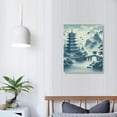 thumbnail image 4 of Awypu Chinoiserie Blue And White Porcelain Chinese Style Buildings Pattern Canvas Wall Art Printed Canvas Pictures Artwork Posters Decoration for Living Room Bedroom Office Coffee Club New Home, 4 of 5
