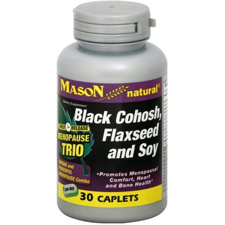 Mason Vitamins Mason Natural Black Cohosh, Flaxseed and Soy, 30 (Best Flaxseed For Smoothies)