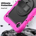 thumbnail image 4 of Funda para Samsung Galaxy Tab A11 de 8,7 pulgadas (2025) y Galaxy Tab A9 de 8,7 pulgadas (2023), resistente, a prueba de golpes, con soporte giratorio de 360° y correa de mano/bandolera, 4 of 9