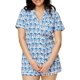 thumbnail image 2 of Conjunto de pijama para mujer de 2 piezas con botones y pantalones cortos de mono y conejito Y2k Roller Dupes Rabbit Preppy Loungewear Pjs, 2 of 3