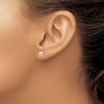 thumbnail image 3 of 14k White Gold Heart Post Stud Earrings - 6mm, 3 of 6