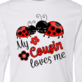 thumbnail image 4 of Inktastic My Cousin Loves Me with Cute Ladybugs Long Sleeve Youth T-Shirt, 4 of 5