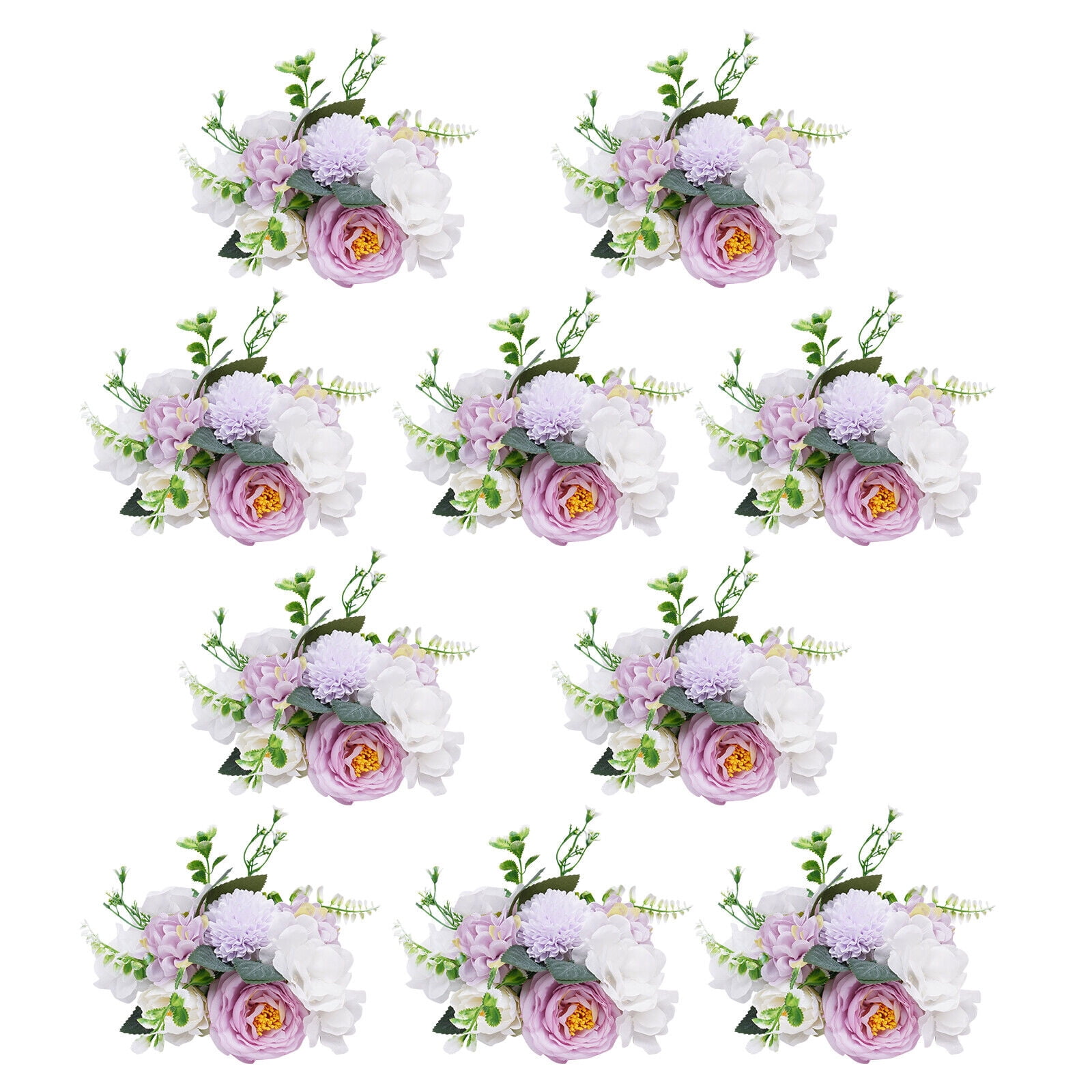 10-pack Artificial Flowers Arrangements Artificial Flower Bouquets Wedding Flower Balls for Centerpieces Decor