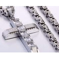 thumbnail image 1 of Collar con colgante de cruz clásica de acero inoxidable y titanio para hombre y mujer, 1 of 6