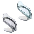 thumbnail image 4 of Creative Leaf Shaped Soap Dish Holder with Suction Cup Lightweight Drainage Storage Rack for Bathroom and Kitchen Countertops 2PCS Grey and Blue, 4 of 5