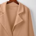 thumbnail image 4 of MuZeFu Ladies Elegant Solid Color Jacket Women Long Length Pea Coats&nbsp; Womens Winter Lapel Button Long Trench Coat Jacket Ladies Overcoat Outwear, 4 of 8