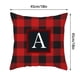 thumbnail image 3 of Twenty Six Letters Christmas Pillowcase Peach Skin Print Cushion Cover Plaid Cushion Pillowcase, 3 of 3