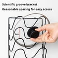 thumbnail image 5 of QenASHaing 5-Tier Pot Lid Organizer for Cabinet Door or Pantry Wall, Pots and Pans Lid Holder Rack, Glass or Metal Pan Covers Cabinet Organizer Kitchen Storage - Chrome Finished, 5 of 11