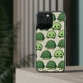 thumbnail image 3 of DistinctInk Hybrid (Acrylic / TPU) Clear Slim Fit Case for Apple iPhone 15 Pro (6.1" Screen) - "Whimsical Turtle Parade: A Playful Pattern", 3 of 8